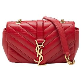 Borsa a tracolla Saint Laurent YSL Logo Baby Chai con catena