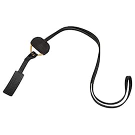 Collier en cuir noir Yves Saint Laurent