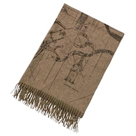 Hermès Stola con frange Hermes Cavalcadour Esquisse in cashmere