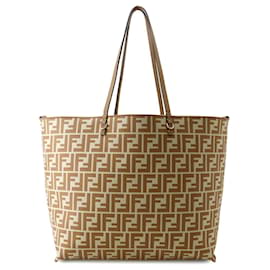 Fendi Pequin Pecan Roll Reversibler Tote Bag