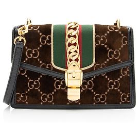 Piccola borsa a tracolla Gucci GG Velvet Sylvie