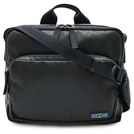 Borsa a tracolla GG in cristallo opaco nero Gucci