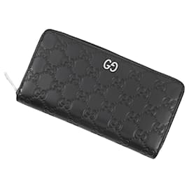 Gucci Long Wallet aus schwarzem Leder