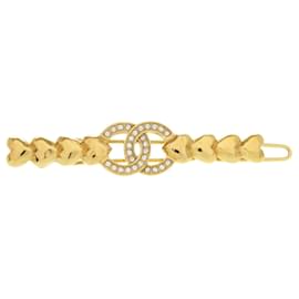 Spilla per capelli Chanel Coco Mark Heart Stone Gold