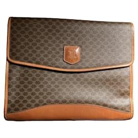 Celine Macassar Monogramm Leder-Clutch - Céline