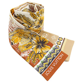 Lenço de seda com motivo de flores Monogram Louis Vuitton
