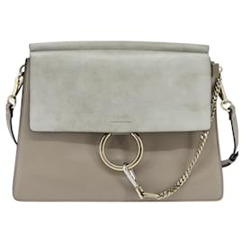 Borsa a tracolla Chloe Faye in pelle e scamosciato Medium - Chloé