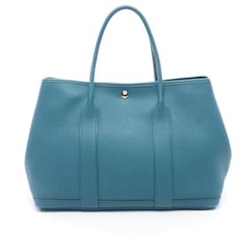 Hermès Hermes Garden Party PM Cobalt Tote Bag