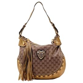 Gucci Borsa Hobo Monogram GG Heart Charm