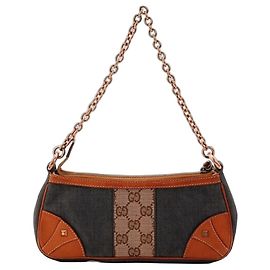 Gucci Borsa a tracolla in denim monogramma GG