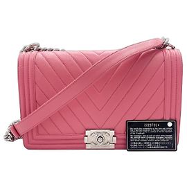 Bolso Chanel Boy Flap Piel Rosa