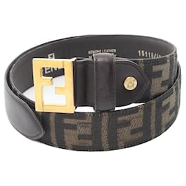 Fendi Zucca Gürtel mit Gold Hardware