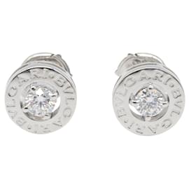 Orecchini a lobo in oro bianco 18K e diamante Bvlgari - Bulgari