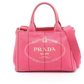 Borsa Tote Mini 2-Way Canapa Prada