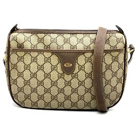 Borsa a tracolla Gucci in tela GG Supreme marrone