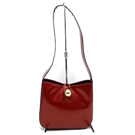 Céline Borsa a tracolla in pelle smaltata rossa Celine