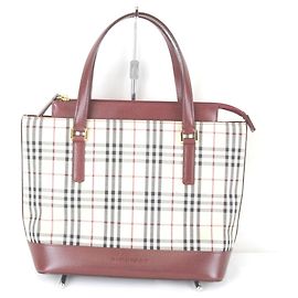 Borsa Burberry Nova Check rossa