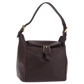 Borsa a Spalla FENDI in Pelle Marrone Oro Auth ep14874