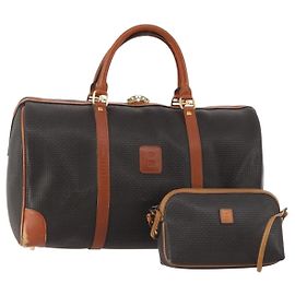 Borsa Boston BALLY in PVC Set da 2 Pezzi Nero Auth 182521