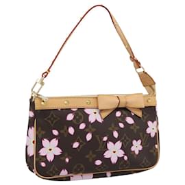 LOUIS VUITTON Monogram Cherry Blossom Pochette Pouch M92006 LV Auth 184386SAV