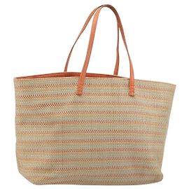 FENDI Tote Bag Leder Rosa Silber Auth ti3978