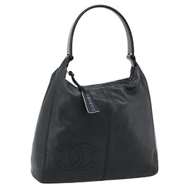 Borsa a Spalla CHANEL Pelle di Vitello Nera CC Auth ep14908SAV