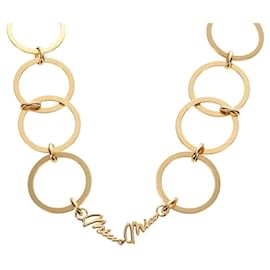 Collana Miu Miu metallo Gold Tone Auth 184634SAM