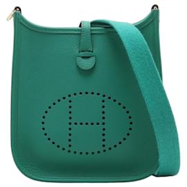 Evelyne 16 TPM Taurillon Clemence Leather Amazone Hobo Crossbody Vale Jade - Hermès