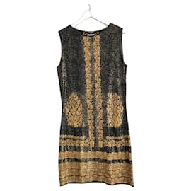 Chanel Robe Courte en Maille Cruise 2010 Gold Foil