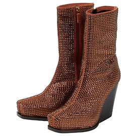 Stella Mc Cartney Botines de cuña de cristal Stella McCartney Pasarela Otoño 2022 – Look 27 – Set completo – Talla 41