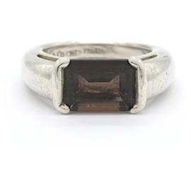 Tiffany & Co. Sterling Silber Ring mit Rauchquarz