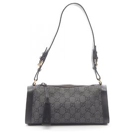 Borsa a tracolla in denim nero Gucci