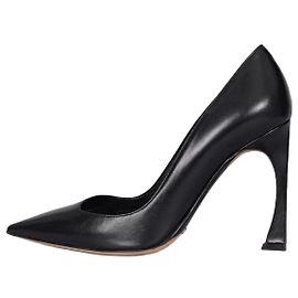 Décolleté a punta in pelle nera Christian Dior Taglia 36.5 Usato