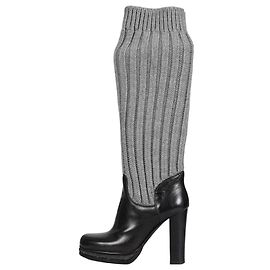 Botas de punto en cuero negro Dolce & Gabbana talla 37 de segunda mano