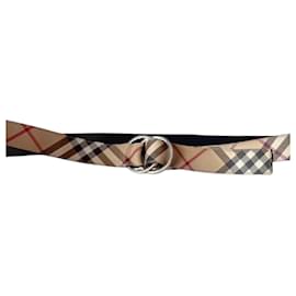 Burberry Haymarket Check Canvas Gürtel