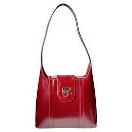 Borsa a tracolla Salvatore Ferragamo Gancini in pelle vernice