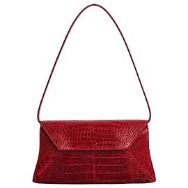 Nancy Gonzalez Genuine Red Crocodile Shoulder Bag / Clutch – Collector Piece