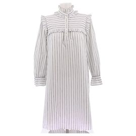 Céline Gestreiftes Hemdblusenkleid aus Baumwolle