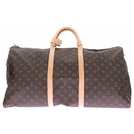 Louis Vuitton Borsa shopper "Keepall 60" in tela marrone