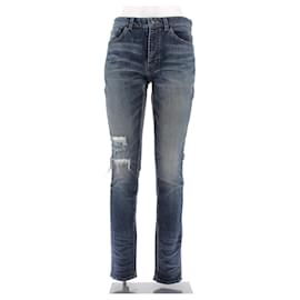 Vaqueros rotos Saint Laurent azules de algodón talla 29