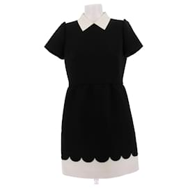 Robe noire à croquet blanc - Red Valentino
