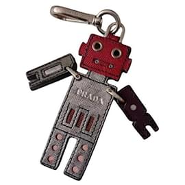Prada Portachiavi Robot in Pelle Saffiano