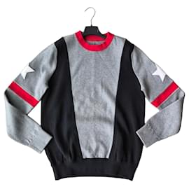 Givenchy Sweatshirt Grau-Schwarz mit Sternen