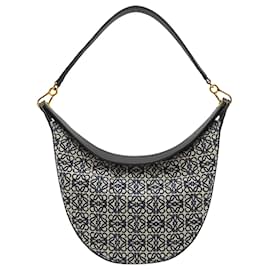 LOEWE Borsa Luna Hobo in tela Anagram blu - Loewe