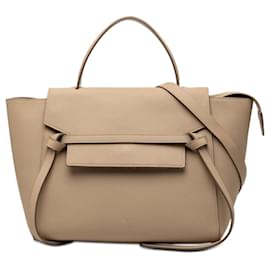 Borsa Belt in vitello granulato mini beige Celine - Céline