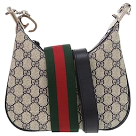 Gucci Beige Small GG Supreme Web Attache Crossbody