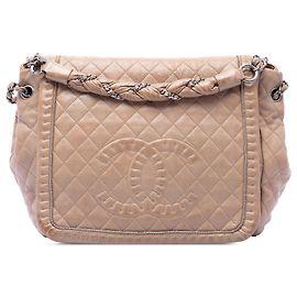 Chanel Beige Large Quilté Calfskin Istanbul Accordion Flap