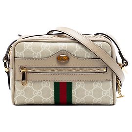 Gucci Braun Mini GG Supreme Web Ophidia Crossbody