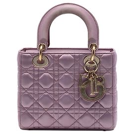 Dior Rosa Small Satin Cannage Swarovski Lady Dior