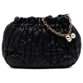 Bolso Mini Delices en piel de cordero negra cannage gaufre Dior